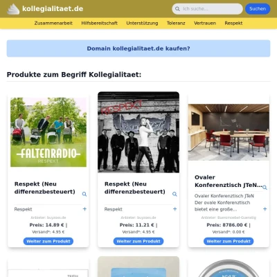 Screenshot kollegialitaet.de