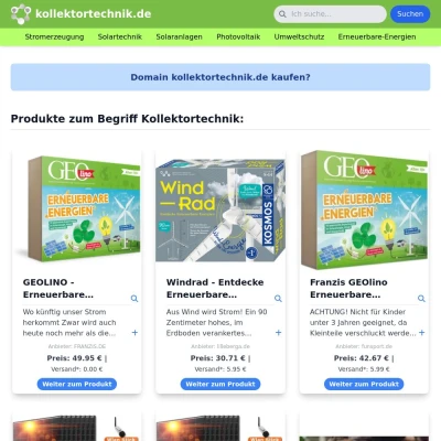 Screenshot kollektortechnik.de