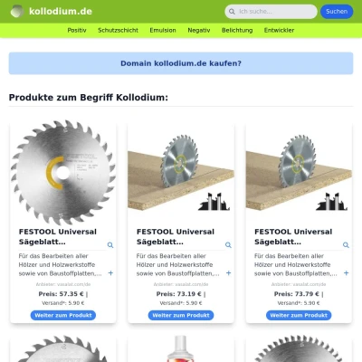 Screenshot kollodium.de