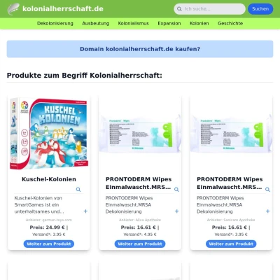 Screenshot kolonialherrschaft.de