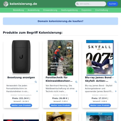 Screenshot kolonisierung.de