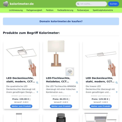 Screenshot kolorimeter.de