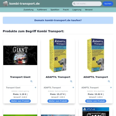 Screenshot kombi-transport.de