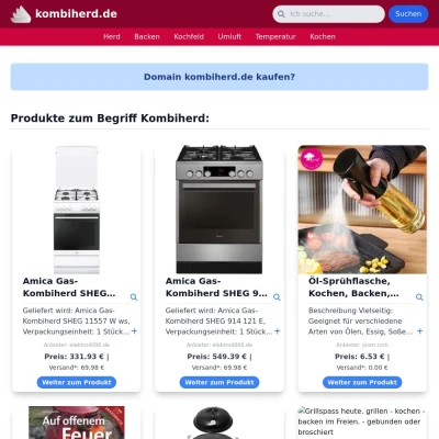 Screenshot kombiherd.de