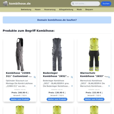 Screenshot kombihose.de