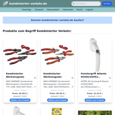 Screenshot kombinierter-verkehr.de