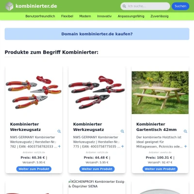 Screenshot kombinierter.de