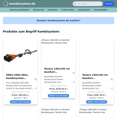 Screenshot kombisystem.de