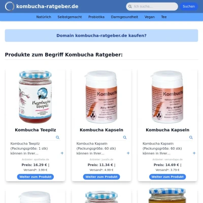 Screenshot kombucha-ratgeber.de