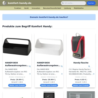 Screenshot komfort-handy.de