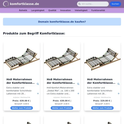 Screenshot komfortklasse.de