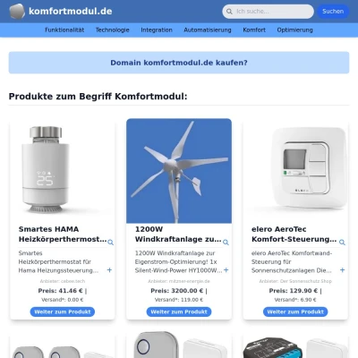 Screenshot komfortmodul.de