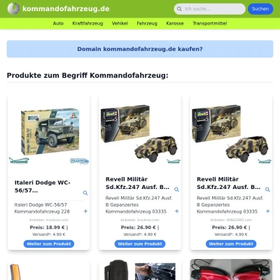 Screenshot kommandofahrzeug.de