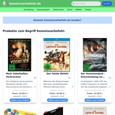 Screenshot kommissarbefehl.de