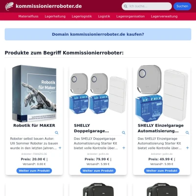 Screenshot kommissionierroboter.de