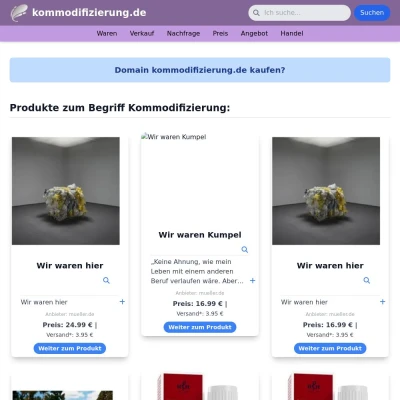 Screenshot kommodifizierung.de