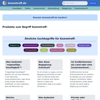 Screenshot kommtreff.de