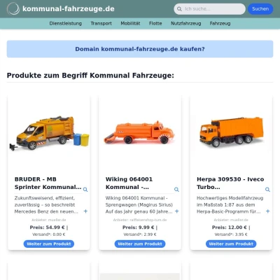 Screenshot kommunal-fahrzeuge.de