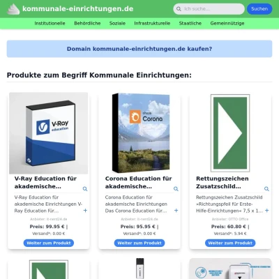 Screenshot kommunale-einrichtungen.de