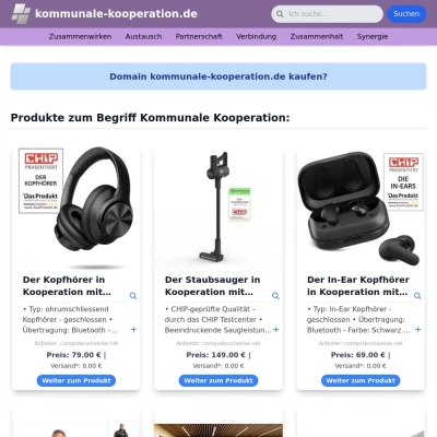 Screenshot kommunale-kooperation.de