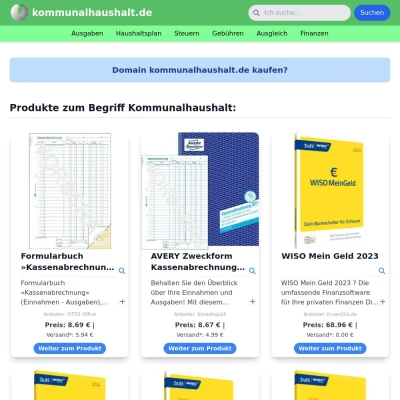 Screenshot kommunalhaushalt.de