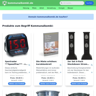 Screenshot kommunalkombi.de