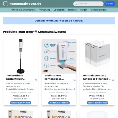 Screenshot kommunalwesen.de