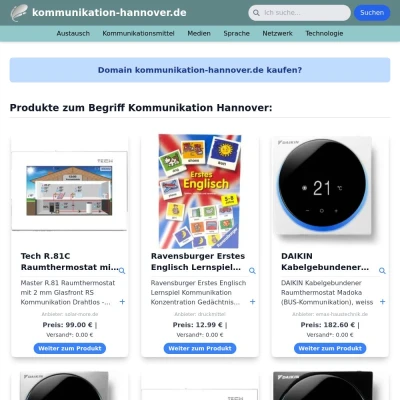 Screenshot kommunikation-hannover.de