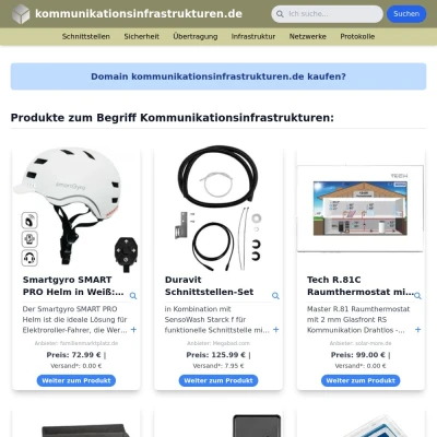 Screenshot kommunikationsinfrastrukturen.de