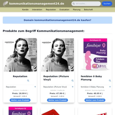 Screenshot kommunikationsmanagement24.de