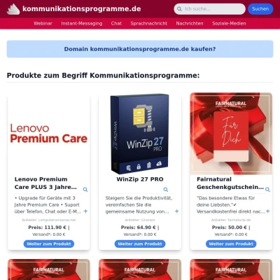 Screenshot kommunikationsprogramme.de