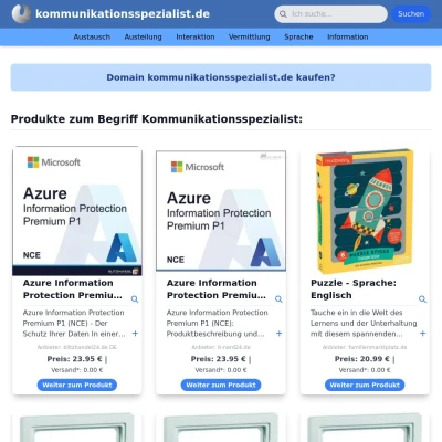 Screenshot kommunikationsspezialist.de