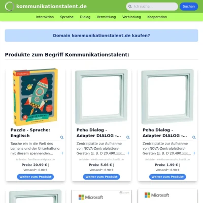 Screenshot kommunikationstalent.de