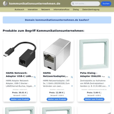 Screenshot kommunikationsunternehmen.de