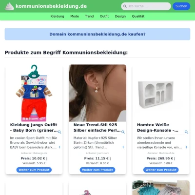 Screenshot kommunionsbekleidung.de