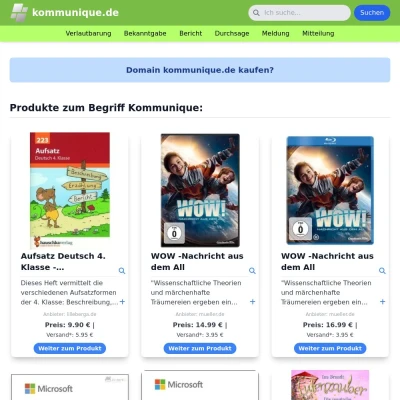 Screenshot kommunique.de