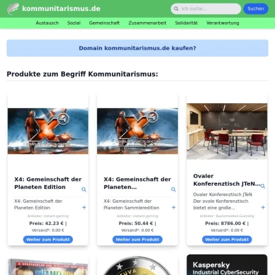 Screenshot kommunitarismus.de