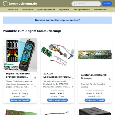 Screenshot kommutierung.de