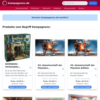 Screenshot kompagnons.de