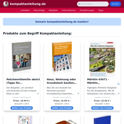 Screenshot kompaktanleitung.de