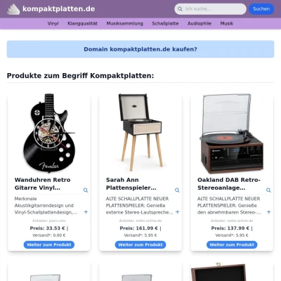 Screenshot kompaktplatten.de