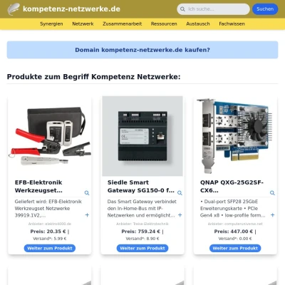 Screenshot kompetenz-netzwerke.de