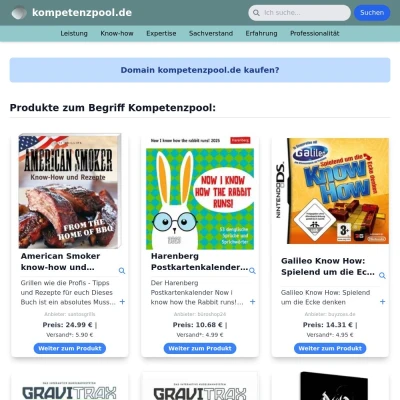 Screenshot kompetenzpool.de