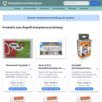 Screenshot kompetenzverteilung.de