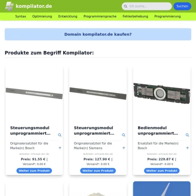 Screenshot kompilator.de