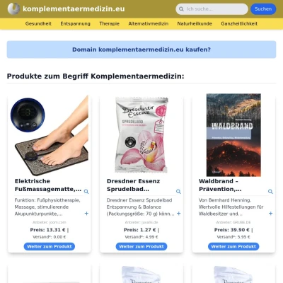 Screenshot komplementaermedizin.eu