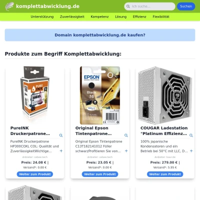 Screenshot komplettabwicklung.de