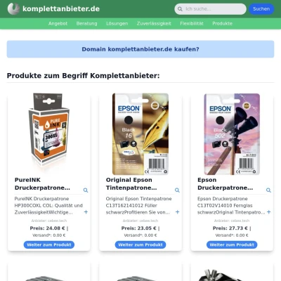 Screenshot komplettanbieter.de