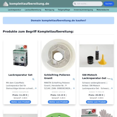 Screenshot komplettaufbereitung.de