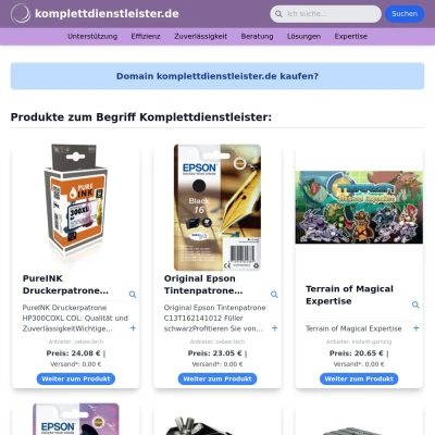 Screenshot komplettdienstleister.de